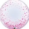 Premium Bubbleballong - Rosa Konfetti