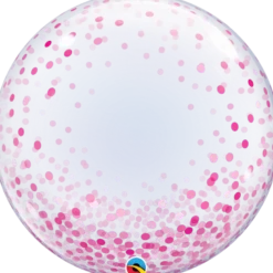 Premium Bubbleballong - Rosa Konfetti