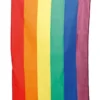 Rainbow flagg -  Large m/feste til stang