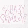 Servietter - Baby Shower Pink Hearts
