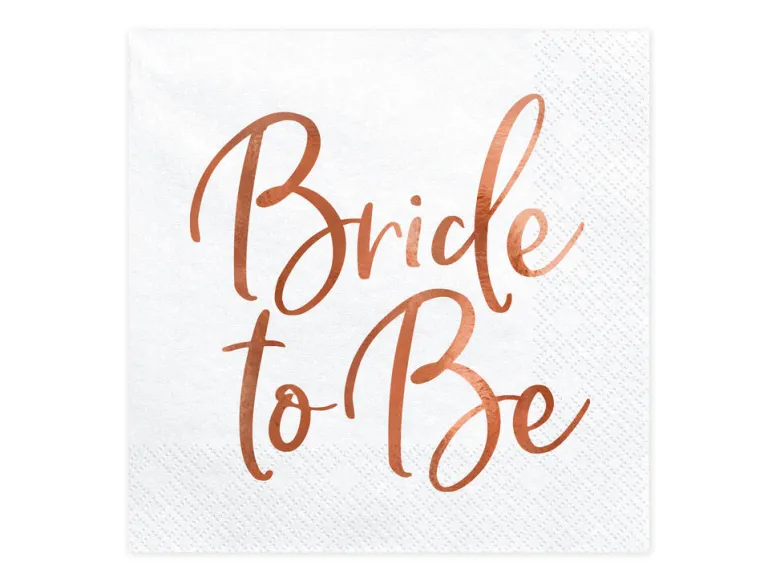 Servietter - "Bride to Be" - Rosegull