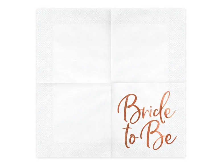Servietter - "Bride to Be" - Rosegull
