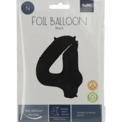 Tallballong Folie - Nummer 4 - Sort
