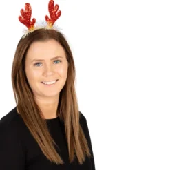 Tiara reinsdyrhorn med glitter