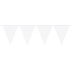 Vimpelbanner - Plast - Hvit