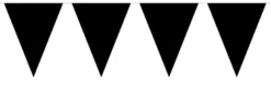 Vimpelbanner -Plast - Svart