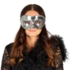 Øyemaske med dicokule speil - sølv
